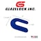 Glazelock 1/16" 3"L x 2 5/16"W 3/4" Slot, U-shaped Horseshoe Plastic Flat Shims Blue 1000pc/box GLZ20 - alternate 2